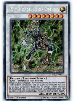 Yugioh! LP PSY-Framelord Omega - HSRD-EN035 - Secret Rare - 1st Edition Lightly - Image 1