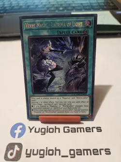 Yu-Gi-Oh Verre Magic Lacrima Of Light BLMM 1st Secret Rare Light Played - Image 1