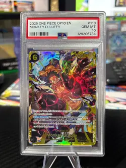 Monkey D Luffy - SEC - OP10-118 - Royal Blood - One Piece - PSA 10 - Image 1