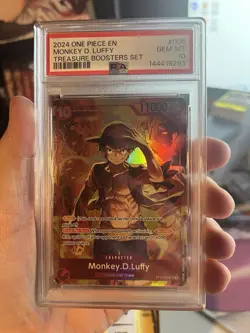 2024 One Piece EN Treasure Booster Set #006 Monkey D. Luffy PSA 10 GEM MINT - Image 1