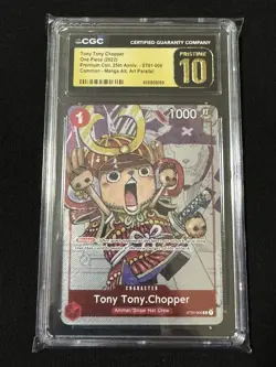 2022 ONE PIECE TONY TONY CHOPPER MANGA ALT ART ST01-006 CGC 10 PRISTINE A PT - Image 1