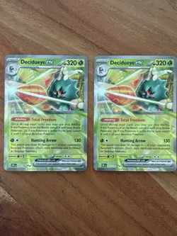 Pokemon TCG Obsidian Flames Decidueye EX Card 015/197 Play Set Of 2 NM - Image 1