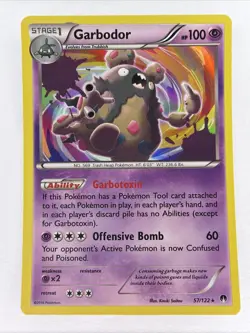 Garbodor 57/122 Holo Rare XY Breakpoint Pokemon Card Near Mint - Image 1