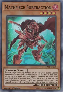 Yugioh! LP Mathmech Subtraction - MYFI-EN004 - Super Rare - 1st Edition Lightly - Image 1