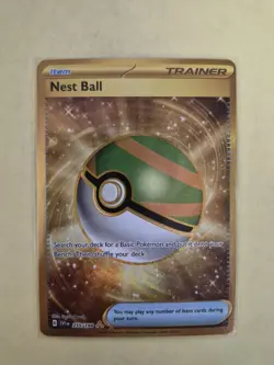 Pokemon Nest Ball 255/198 SV01: Scarlet & Violet Base Set Holo Gold card - Image 1