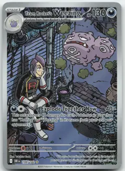 Team Rocket's Weezing 199/182 SV10: Destined Rivals Pokemon Card NM - Image 1