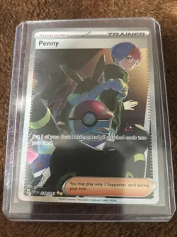 Pokemon TCG Penny Paldean Fates Trainer Holo Card 239/091 Illustration Rare - Image 2