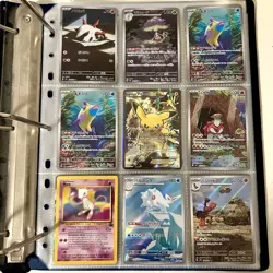Binder Collection Lot of 170+ Pokemon Card Mixed EX Holo Full Art Pikachu Promo - Image 1