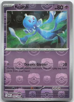 Frillish 044/086 Master Ball Holo SV: White Flare Pokemon Card NM - Image 1