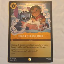Lilo & Stitch Ohana Means Family Stitch Action Card Foil 32/204 - Image 1
