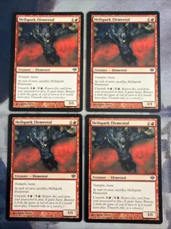 4x Hellspark Elemental- Conflux- NM/LP- Mtg Magic The Gathering Cards- Playset - Image 1