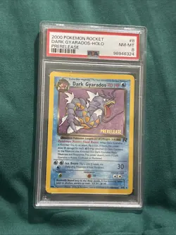 Pokemon Rocket-Holo Dark Gyarados #8 PSA 8 Prerelease 2000 - Image 1