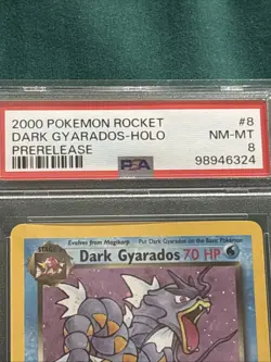 Pokemon Rocket-Holo Dark Gyarados #8 PSA 8 Prerelease 2000 - Image 3