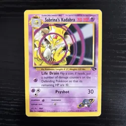 Pokemon Gym Challenge Sabrina's Kadabra Regular 70 HP Uncommon 58/132 Eng 2000 - Image 1
