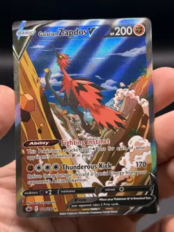 Zapdos V Alternate Full Art 174/198 Chilling Reign Pokemon English NM - Image 3