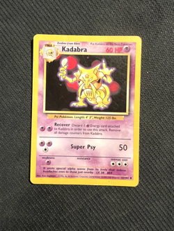 Pokemon TCG Kadabra Base Set 32/102 Regular 1999-2000 Wizards Base Set MP/HP - Image 1
