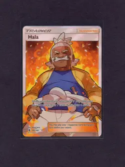 Hala Full Art 143/145 SM: Guardians Rising Holo Pokemon - Image 1