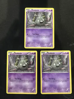3x Pokemon Trubbish - 65/135 - BW Plasma Storm Tool Drop - Playset LP - Image 1