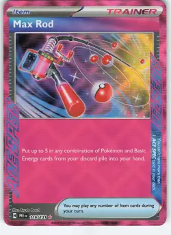 Max Rod 116/131 ACE SPEC Rare Holo SV: Prismatic Evolutions NM Pokemon - Image 1