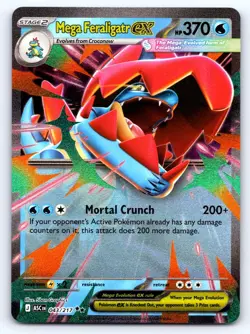 Mega Feraligatr ex 043/217 Double Rare ME: Ascended Heroes Pokemon Near Mint - Image 1