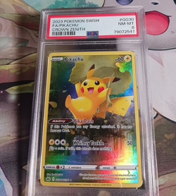 PSA 8 Pikachu Full Art English Crown Zenith GG30/GG70 Pokemon NM-MT - Image 1