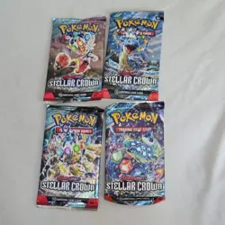 Pokemon all 4 arts Stellar Crown Booster Pack 4 English Nintendo - Image 1
