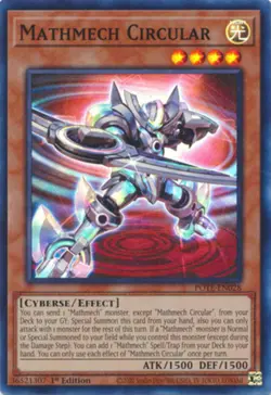 Yugioh! LP Mathmech Circular - POTE-EN028 - Super Rare - 1st Edition Lightly Pla - Image 1