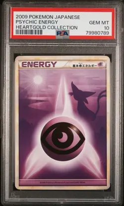 PSA10 2009 Pokemon Japanese PSYCHIC ENERGY (ESPEON) Heart Gold Collection - Image 2