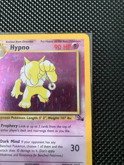 Pokemon TCG Hypno Fossil 8/62 Holo Unlimited Holo Rare LP/MP OBO English - Image 3