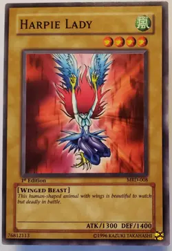 Yu-Gi-Oh! Harpie Lady (Original Artwork) MRD-008 Metal Raiders 1st Ed 2002 NM - Image 1