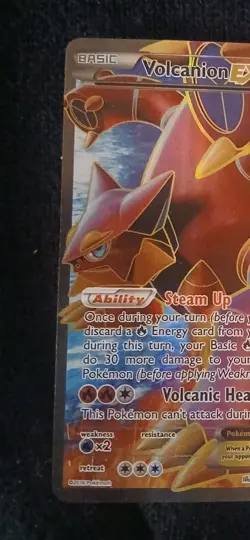Pokemon TCG Volcanion EX Full Art XY Steam Siege Card 107/114 NM Condition - Image 5