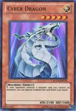 Yugioh! LP Cyber Dragon - LCGX-EN175 - Ultra Rare - Unlimited Edition Lightly Pl - Image 1