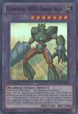 Yugioh! LP Elemental HERO Grand Neos - LCGX-EN060 - Super Rare - Unlimited Editi - Image 1