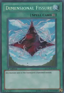 Yugioh! LP Dimensional Fissure - LCGX-EN215 - Secret Rare - 1st Edition Lightly - Image 1