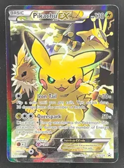 Pokemon Pikachu EX XY124 XY Promo full art Holo Pokemon TCG Card English - Image 1