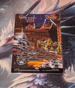 Magic The Gathering T.M.N.T. Trouble in Pairs Borderless Regular M/NM - Image 1