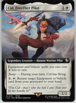 MTG TCG Cid, Freeflier Pilot (Extended Art) R Commander: FINAL FANTASY 131 - Image 1