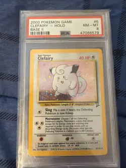 Clefairy – Base Set 2 Holo #6 PSA 8 NM-MT (2000 Pokemon WOTC) - Image 1