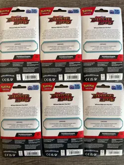 LOT of 6 PACKS! Pokemon Destined Rivals Single Pack Blister Eevee + Coin S108 - Image 2