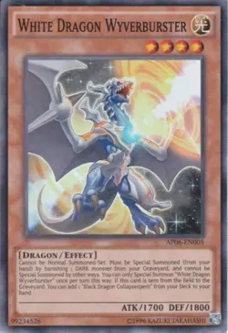 Yugioh! LP White Dragon Wyverburster - AP06-EN005 - Super Rare - Unlimited Editi - Image 1