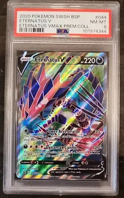 2020 POKEMON SWSH BLACK STAR PROMO ETERNATUS VMAX PREM COLL ETERNATUS V PSA 8 - Image 1