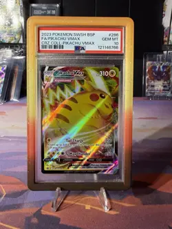 2023 Pokemon SWSH286 BSP Pikachu VMAX Black Star Promo PSA 10 - Image 1