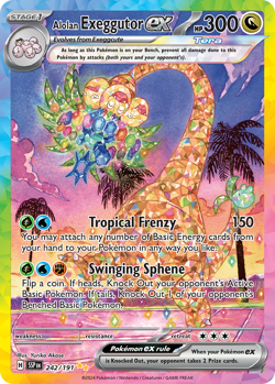 Pokemon - Alolan Exeggutor ex 242/191 Surging Sparks - - NM - Image 4