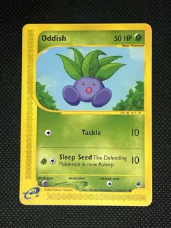Pokemon Oddish Common Regular 122/165 Expedition Base Set 2002 Basic 50 HP - Image 1