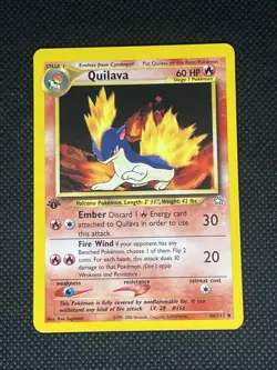 Pokemon Quilava Uncommon Regular 46/111 Neo Genesis 2000 Stage 1 60 HP Ember - Image 1