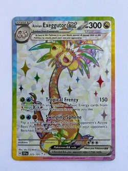 Pokemon Alolan Exeggutor Ex Ultra Rare Holo Surging Sparks 225/191 - Image 1
