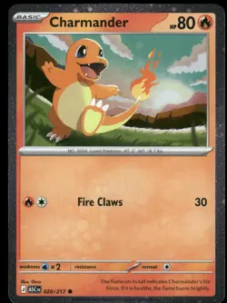 Charmander 020/217 Common ME: Ascended Heroes Cosmos Holo Pokemon Near Mint - Image 1