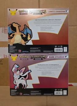 Pokemon Celebrations Collection Lance's Charizard/Dark Sylveon V Box - Image 2