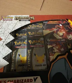Pokemon Celebrations Collection Lance's Charizard/Dark Sylveon V Box - Image 3