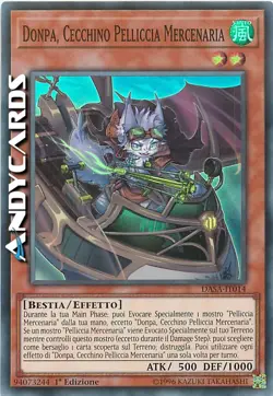 DONPA, CECCHINO PELLICCIA MERCENARIA • Super R • DASA IT014 • 1Ed • YUGIOH! - Image 1